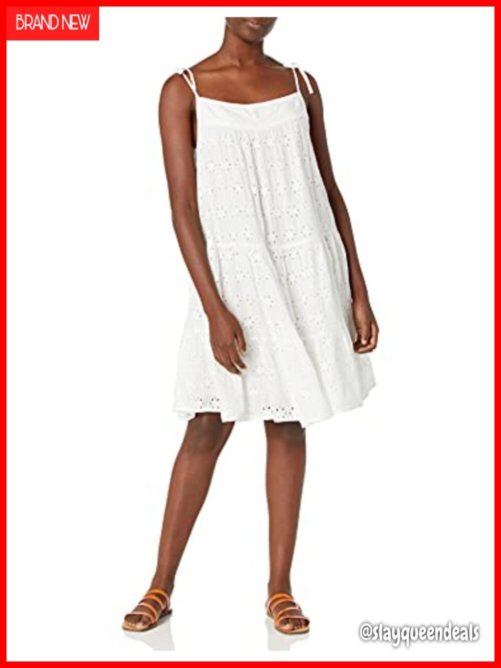 Sleeveless Tie Strap Tiered Cami Dress 100% Modal